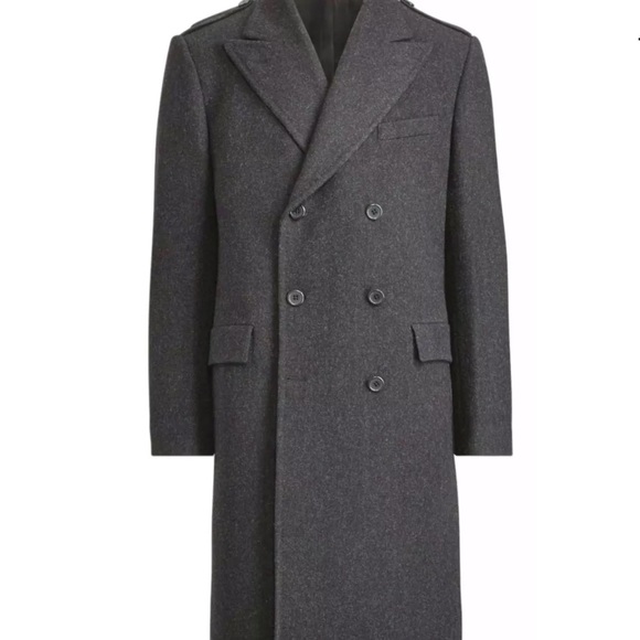 ralph lauren wool blend officer's coat
